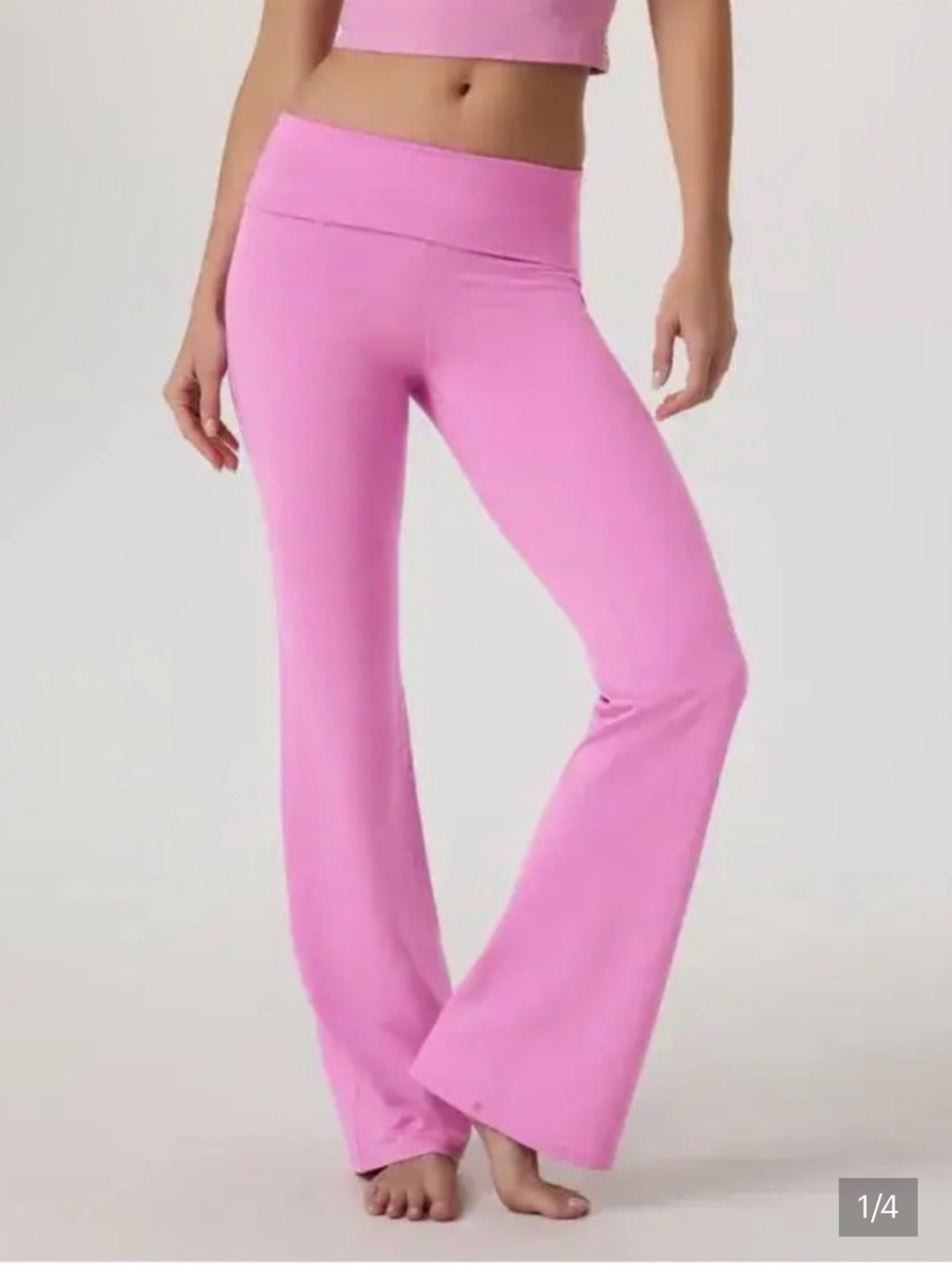 Vuori Women’s Azalea Pink Heather Halo Foldover Pant Medium